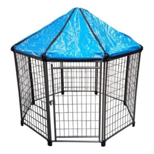 Topmast Puppy Playpen Strong - Anthracite - 8 parts 60 cm - 107 cm High + Roof