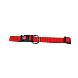 Topmast Dog Collar - With Wienerlock Click Closure - Red - 20 mm x 35-55 cm