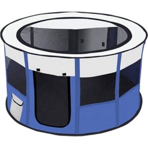 Topmast Puppy Playpen Nylon Round Blue