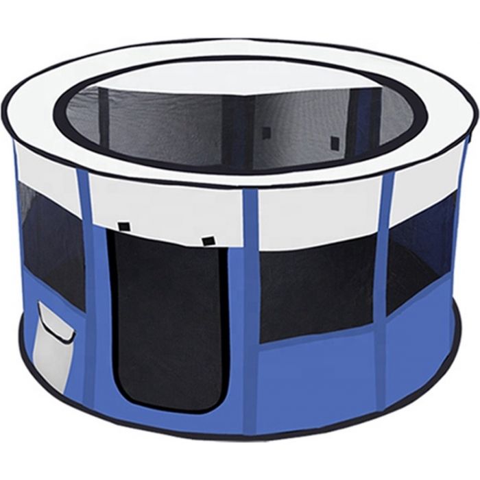 Topmast Puppy Playpen Nylon Round Blue