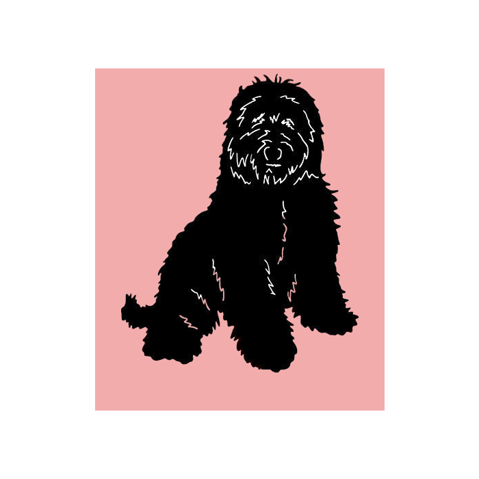 Vet Bed Labradoodle Pink anti-slip 150 x 100 cm