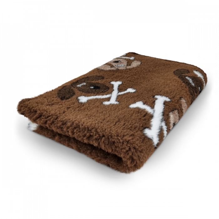 Vet Bed - Crossbones - Brown - Non Slip - 150 x 100 cm