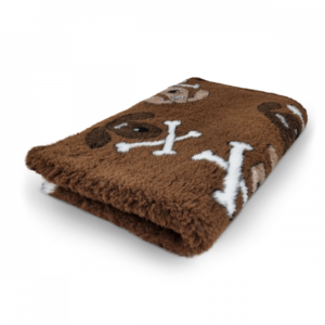 Vet Bed - Crossbones - Brown - Non Slip - 75 x 50 cm