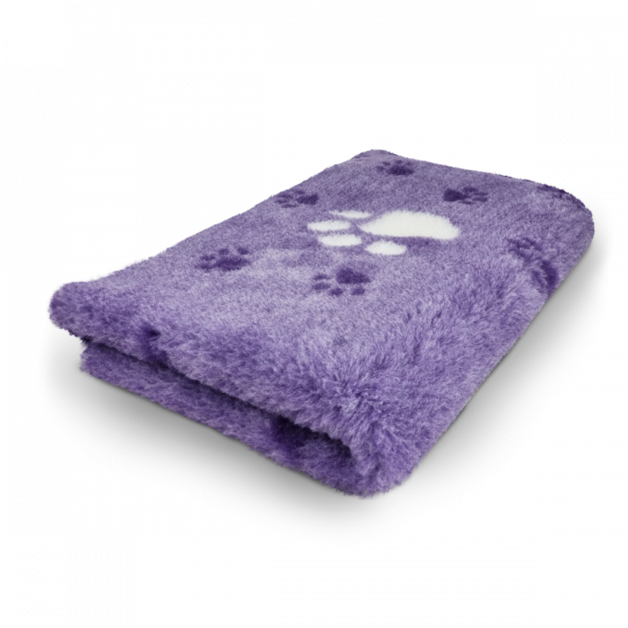 Vet Bed - Big Paw 3 Color - Purple White - Non Slip - 100 x 75 cm
