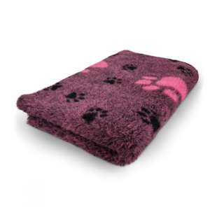 Vet bed - Big Paw 3 Color - Cerise Black - Non slip - 150 x 100 cm