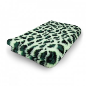 Vet Bed - Leopard - Green - Non Slip - 100 x 75 cm