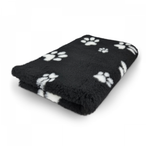 Vet Bed - Black White Paws - Non Slip - Roll 10 Meters