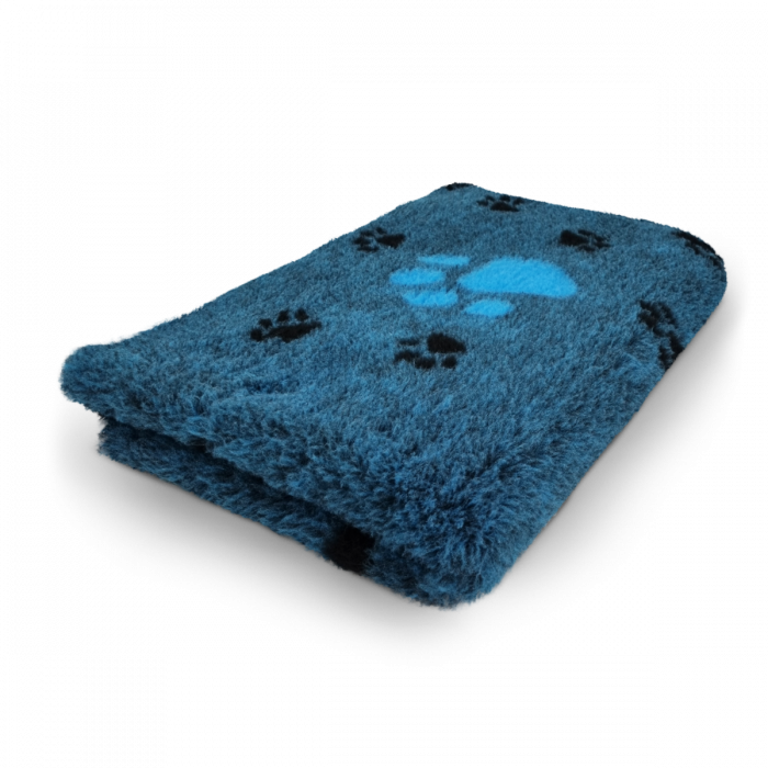 Vet Bed 3 Color Big Paw - Turquoise - Anti-slip Dog Mat - 150 x 100 cm