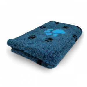 Vet Bed 3 Color Big Paw - Turquoise - Anti-slip Dog Mat - 75 x 50 cm