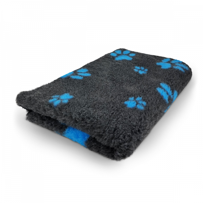 Vet bed - Big & Small Paws - Anthracite Blue - Non Slip - 100 x 75 cm