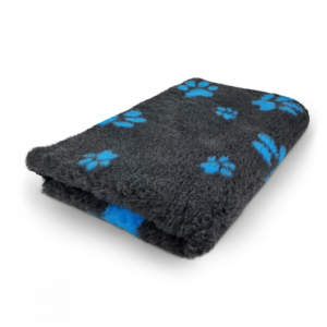 Vet bed - Anthracite Small and Large Blue Footprint - Non Slip - Roll 10 Meters