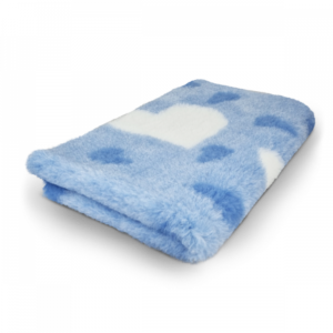 Vet Bed - Big Heart - Blue - Non Slip - 100 x 75 cm