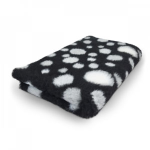 Vet Bed - Circles - Black Gray White - Non Slip - 150 x 100 cm