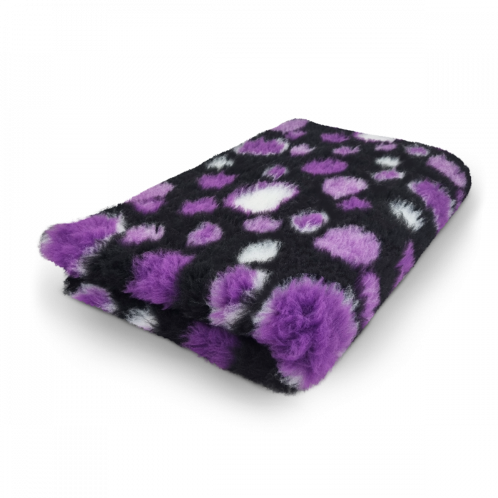 Vet Bed - Circles - Black Purple White - Non Slip - 75 x 50 CM