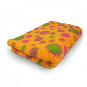 Vet Bed - Circles - Orange Green Cerise - Non Slip - 75 x 50 cm
