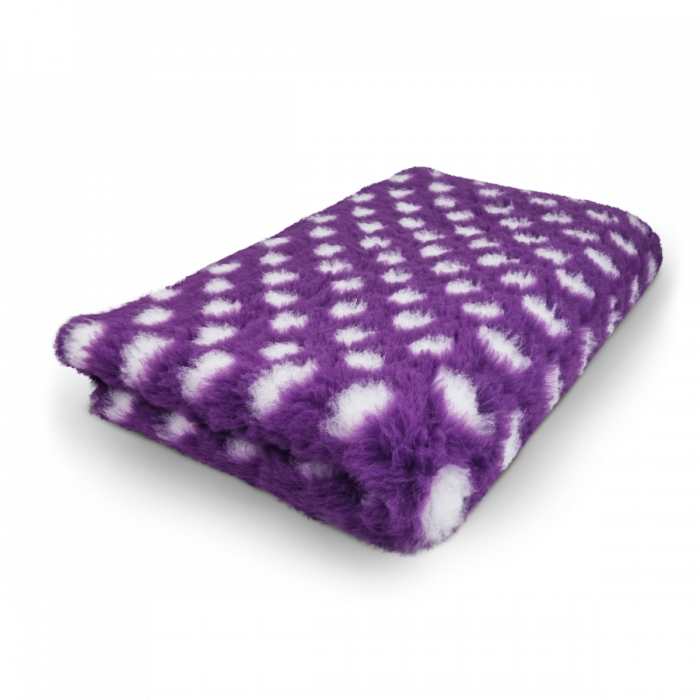 Vet Bed - Dots Purple White - Non Slip - Roll 10 Meters