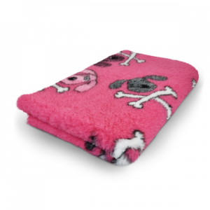 Vet Bed - Crossbones - Fuchsia Cerise - Non Slip - 150 x 100 cm