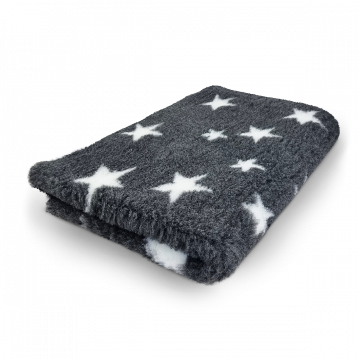 Vet bed - Stars - Anthracite White - Non Slip -150 x 100 cm