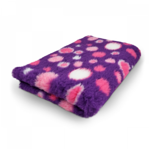 Vet Bed - Circles - Purple Fuchsia White - Non Slip - 150 x 100 cm