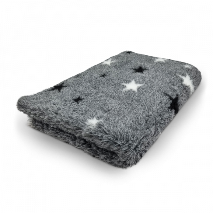 Vet Bed - Starry Night - Gray - Non Slip Dog Mat - 75 x 50 CM