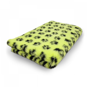Vet Bed - Limegreen Black Paws - Non Slip - 75 x 50 cm