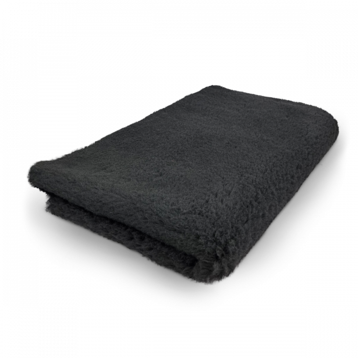 Vet Bed - Black plain - Non Slip - 100 x 75 cm