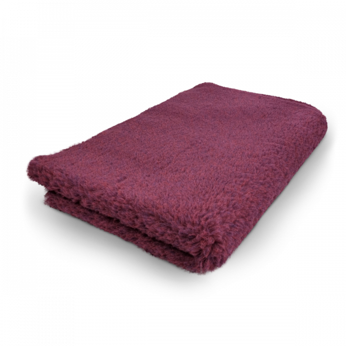 Vet Bed - Heather Wine Red - Non Slip 100 x 75 cm