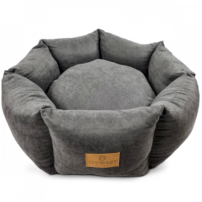 Topmast Dog Bed ComfyNest - 62 cm - Anthracite - Polyester Velours
