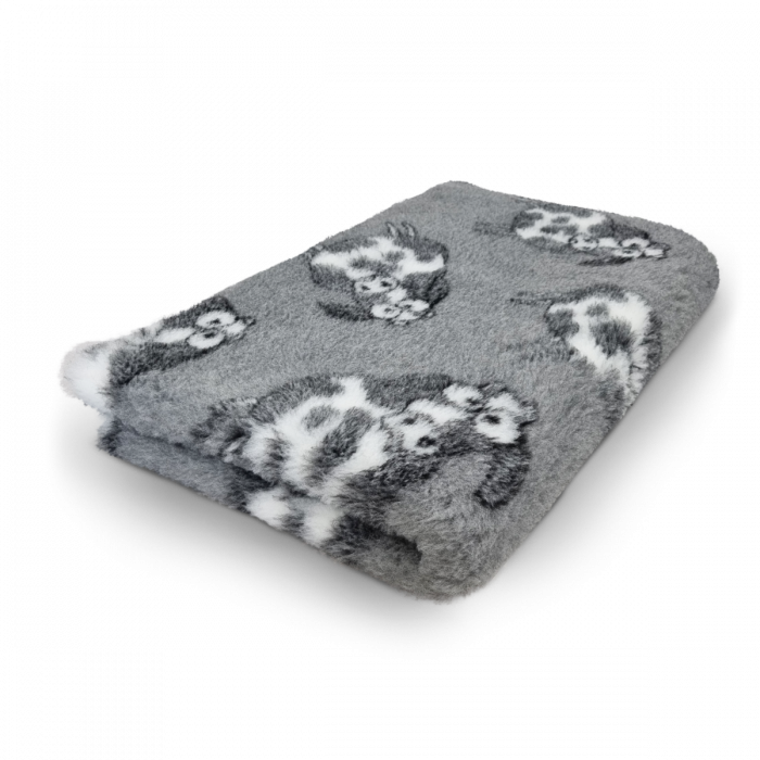 Vet Bed Farm Animals - Woolly Cow - Anti-slip Dog Mat - 75 x 50 - Gray