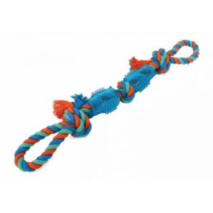 TPR Rubber Dog Chew with Knotted Rope 40 cm