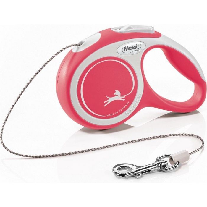 Flexi Retractable Leash New Comfort - Cord - Up to 20 KG - 8 meters - Red