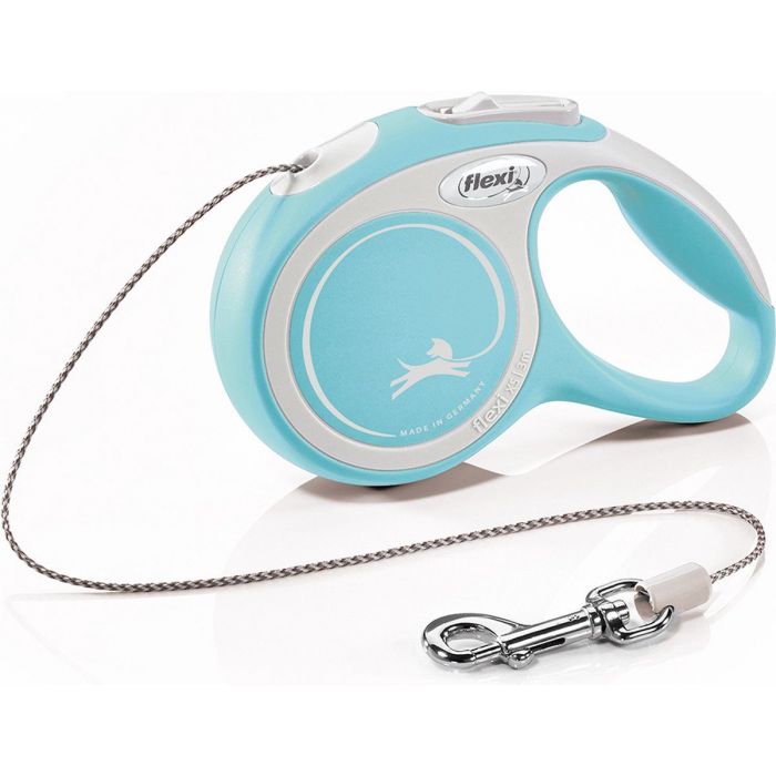 Flexi Retractable Leash New Comfort - Cord - Up to 20 KG - 8 meters - Light blue