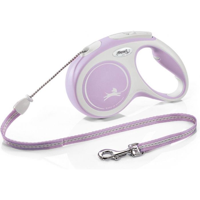 Flexi Retractable Leash New Comfort - Cord - Up to 12 KG - 8 meters - Pink