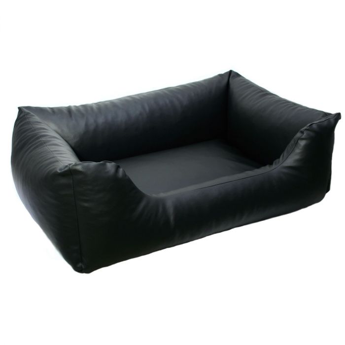 Topmast Dog Sofa Leatherlook Black 120 x 90 cm