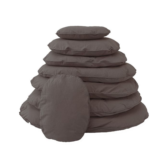 Topmast dog Cushion Oval + zipper - Taupe Brown - 91 x 59 cm