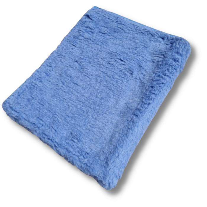 Vet Bed Bordered - Blue Plain - 150 x 100 cm