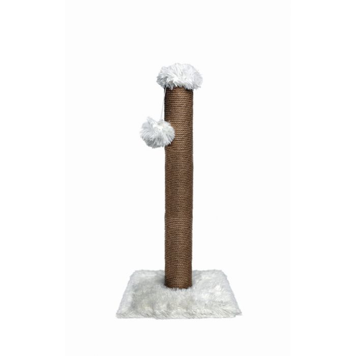 Topmast Scratching Post Fluffy Longhair Big Pole - White
