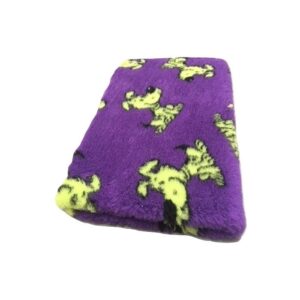 Vet Bed - Lucky Dog - Purple Yellow - Non Slip - 75 x 50 cm