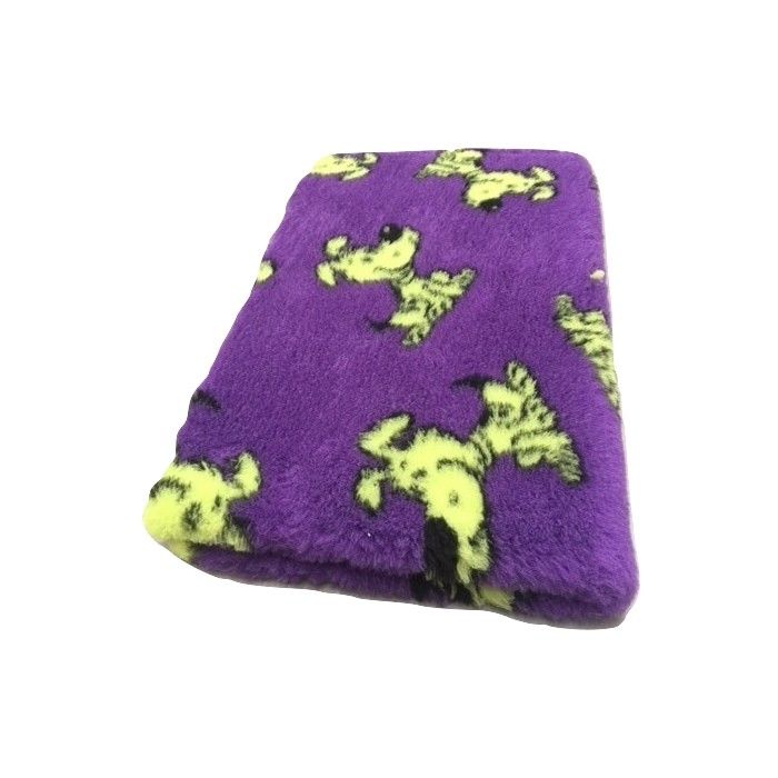 Vet Bed - Lucky Dog - Purple Yellow - Non Slip - 75 x 50 cm