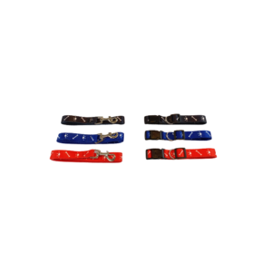 Puppy Leash + Collar Nylon Blue- 20mm