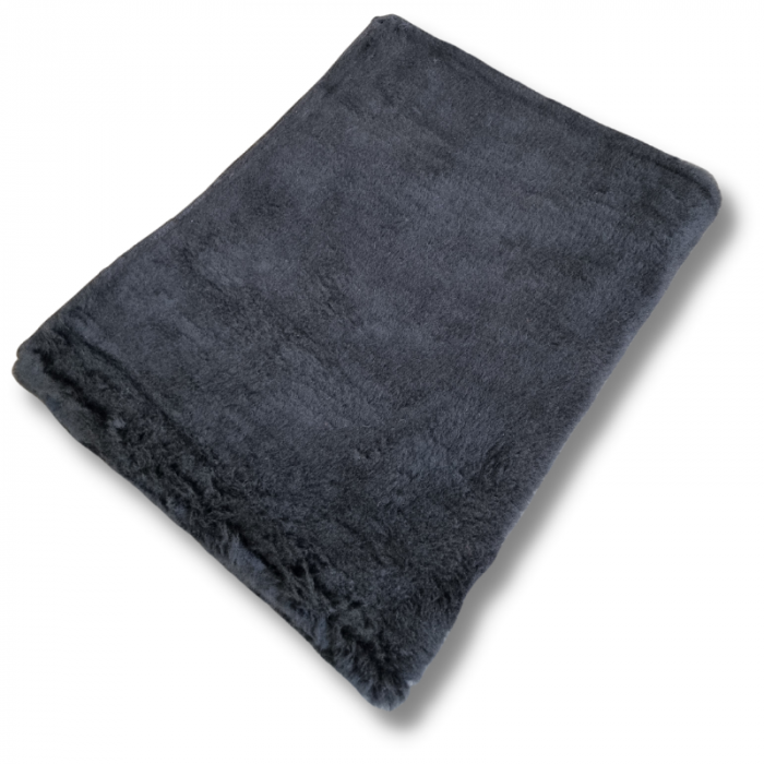 Vet Bed Bordered - Black Plain - 75 x 50 cm