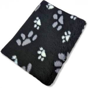 Piped Vet Bed - Furfleece - Black 3 Color - 75 x 50 CM