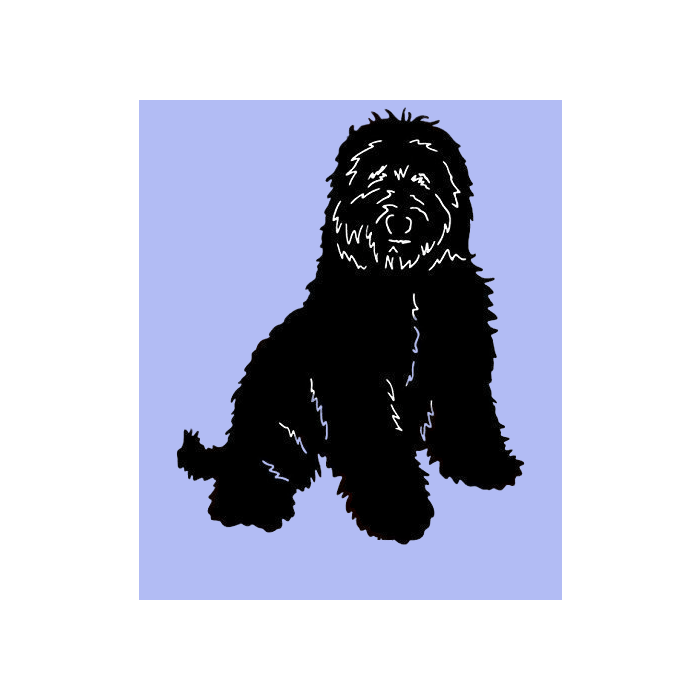 Vet Bed Labradoodle Blue anti-slip 100 x 75 cm