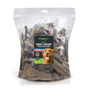 Topmast Topmast Dried Beef Udder - 15 cm - 1000 Grams