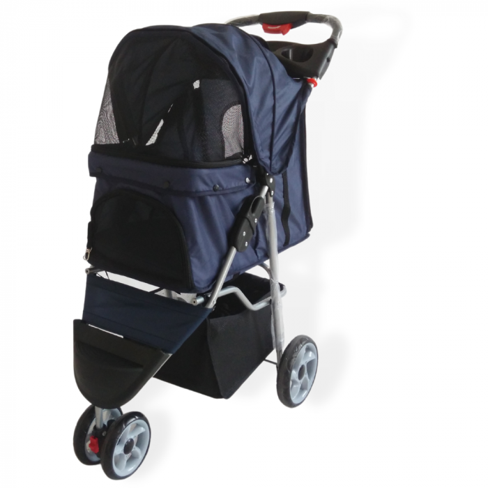 Topmast Pet Stroller Dark Blue and 3 Wheels