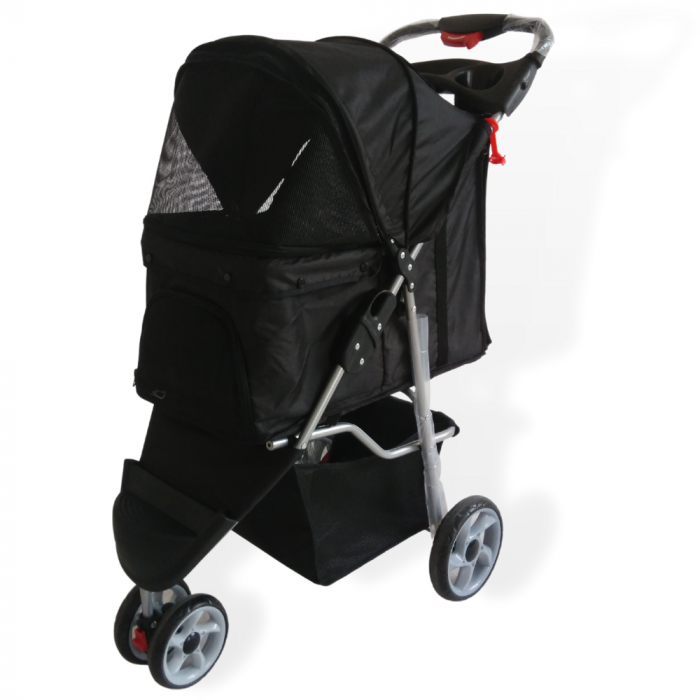 Topmast Pet Stroller Black with 3 Wheels