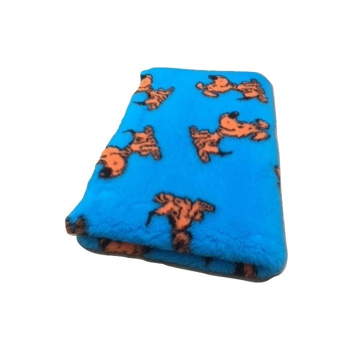 Vet Bed - Lucky Dog - Turquoise Orange - Non Slip - 100 x 75 cm
