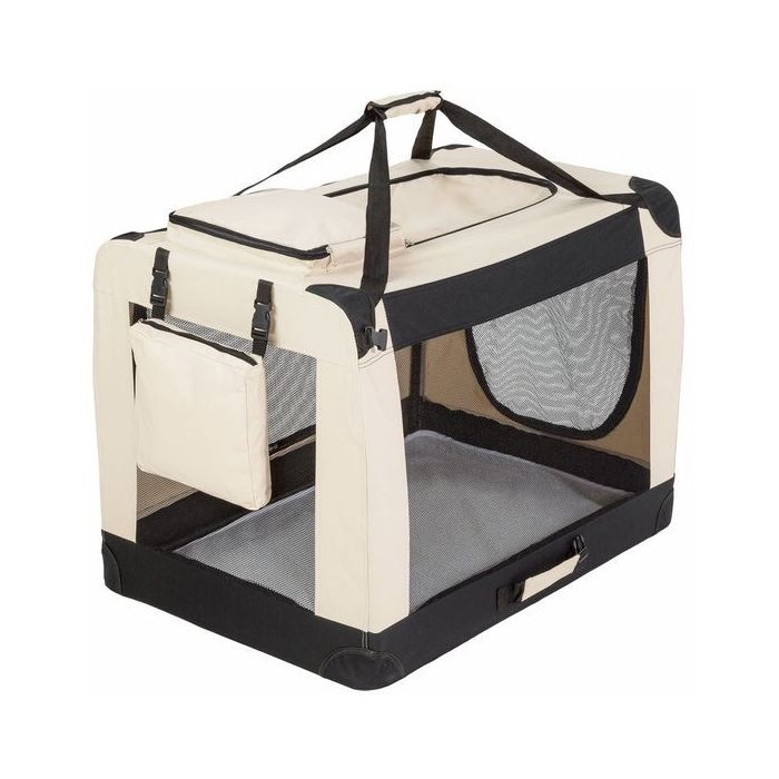Topmast Soft Dog Cage Pliable - Beige - 81 x 58 x 58 cm