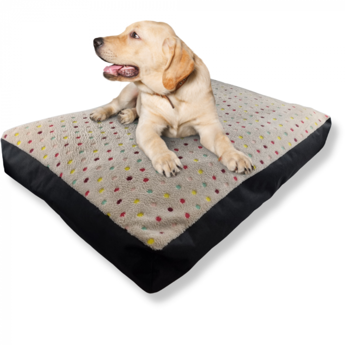 Topmast Cushion - Dog Mattress - Colorful Dots - Soft filling - 100 x 70 x 10 cm