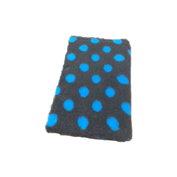 Vet Bed - Dots Anthracite Turquoise - Non Slip - 75 x 50 cm